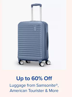 Up to 60% off luggage from Samsonite, American Tourister and more. A blue rolling bag luggage.