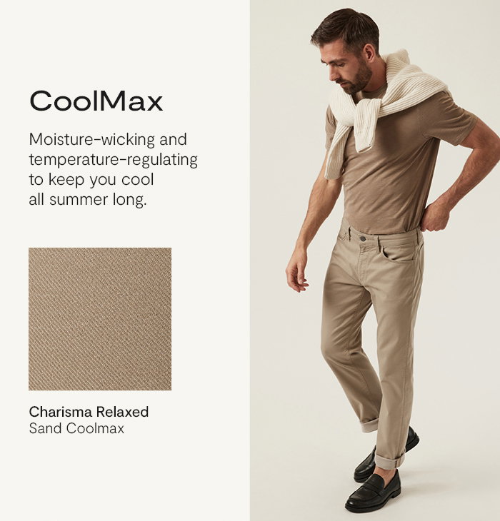 Coolmax: Moisture-wicking and temperature-regulating to keep you cool all summer long.