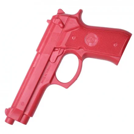 9" Red Polypropylene Plastic Training Beretta Pistol Prop Gun
