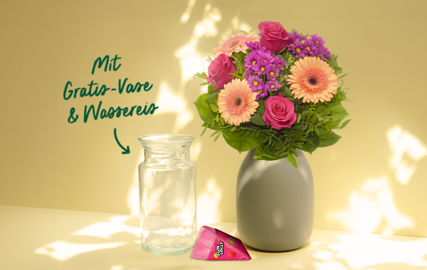 Moderner Blumenstrauß Sommerliebe mit 2 Gratis-Geschenken für 29,99 €