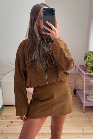JAG Ophelia Suede Bomber Jacket
