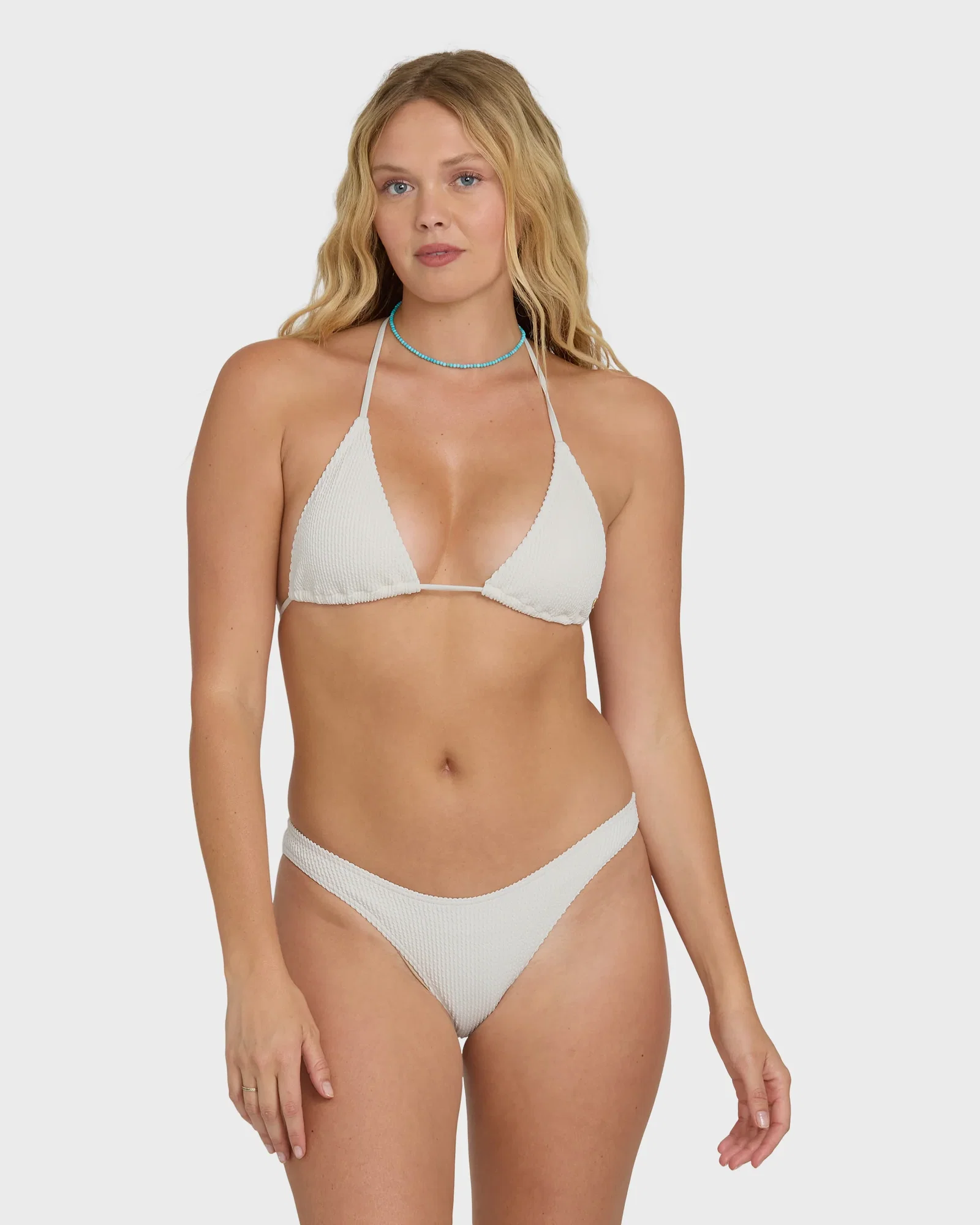 Image of Summer High Triangle Bikini Top - Salt Crystal