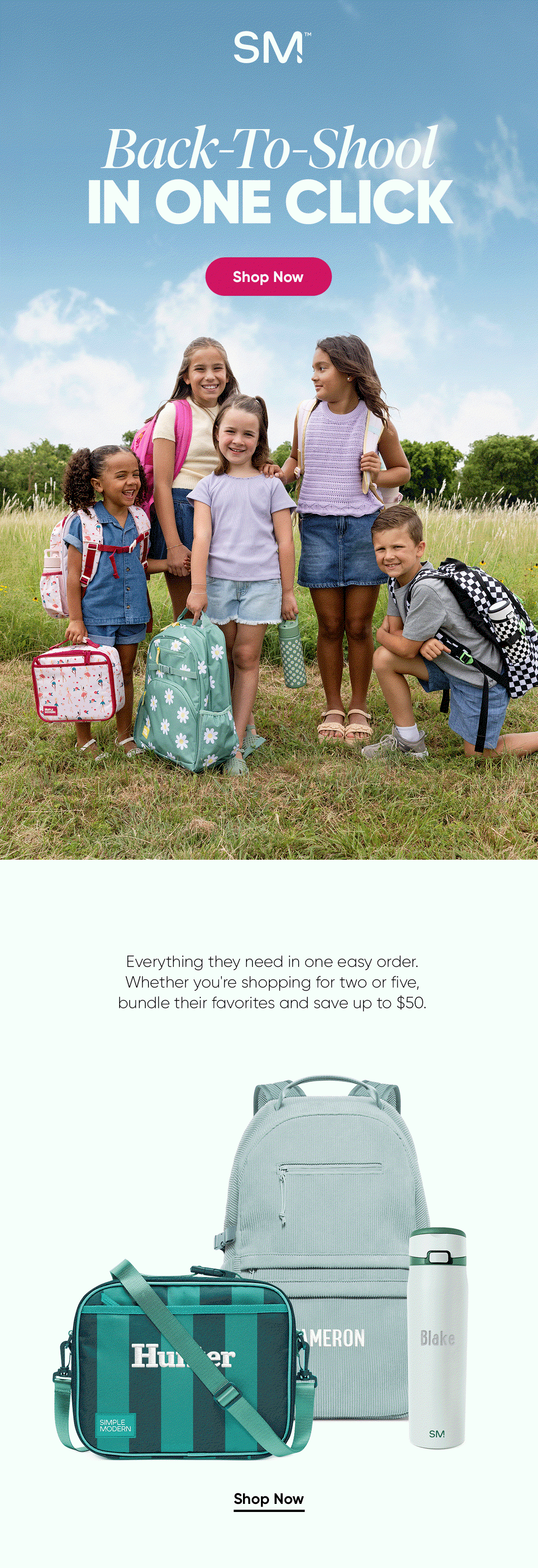 back to school in one click