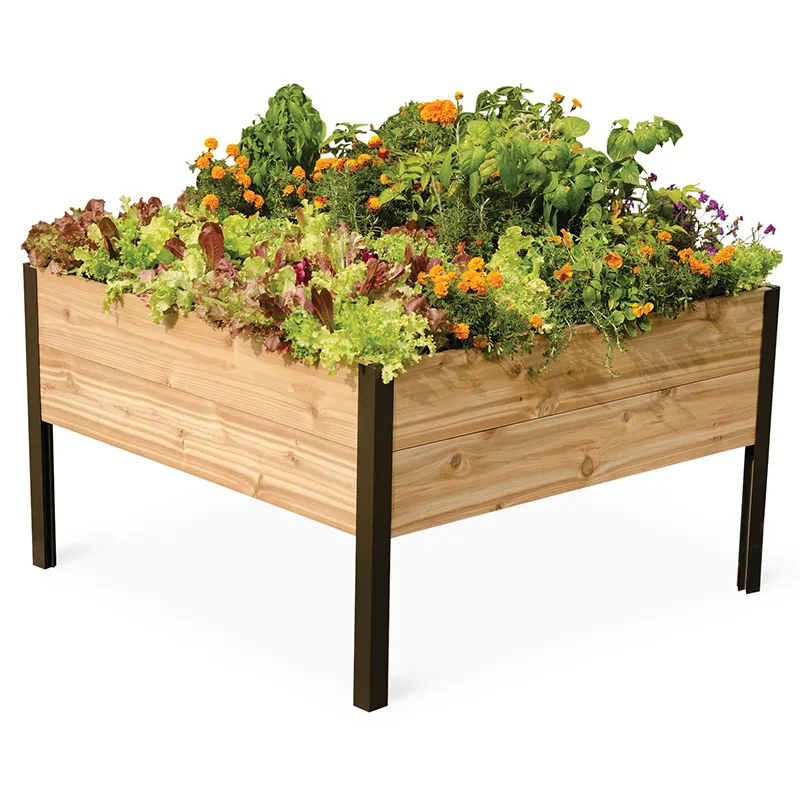 Image of Elevated Cedar Planter Box, 4' x 4'