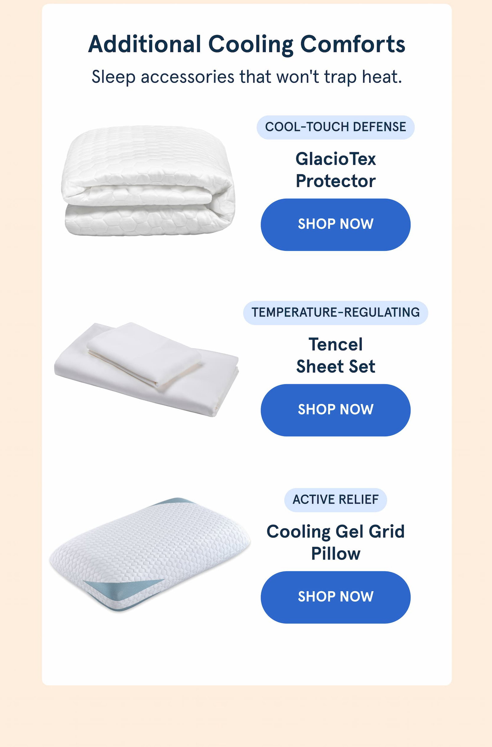 Additional Cooling Comforts