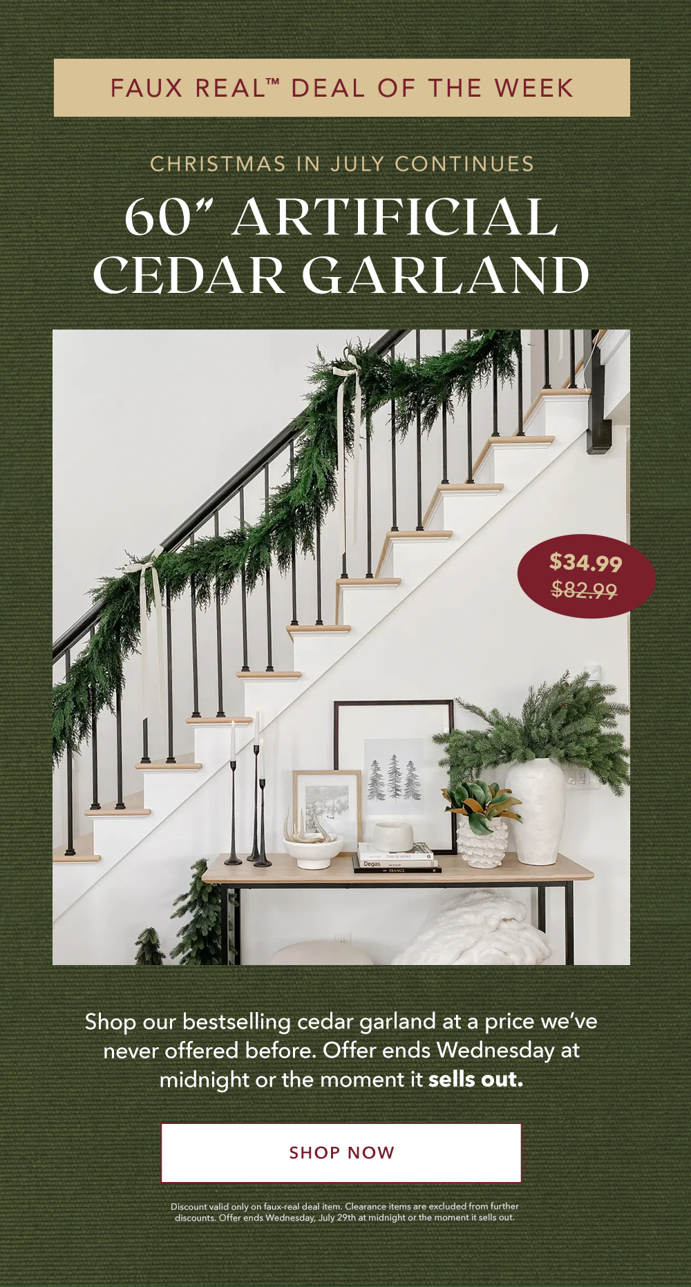 Faux RealTM Deal of the week