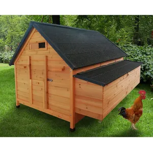 Poulailler Cémani XXL toit shingle noir 15 à 18 poules