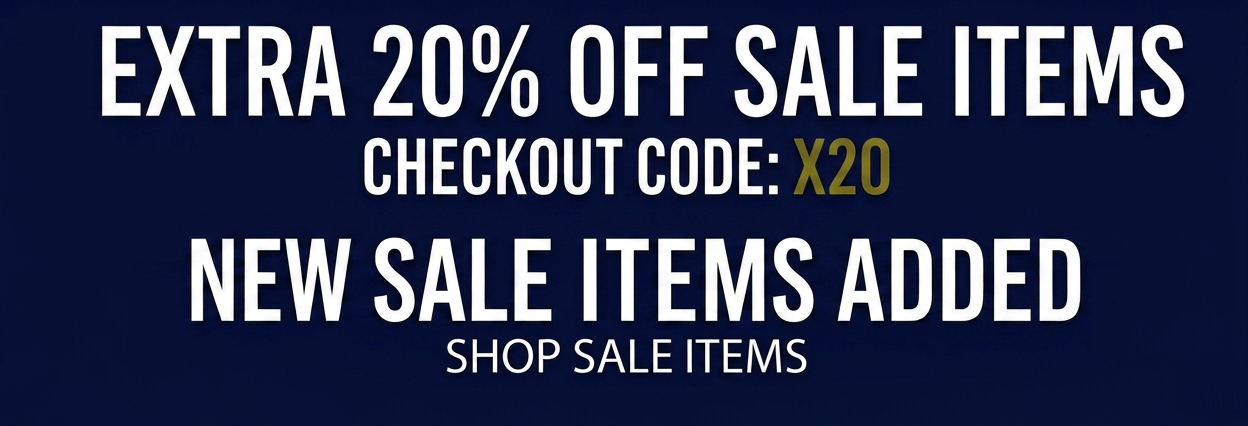Extra 20% off sale items with code X20. New sale items added.