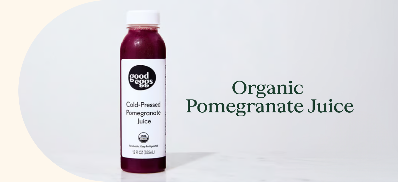 Organic Pomegranate Juice — cold-pressed, 25% off for a limited time