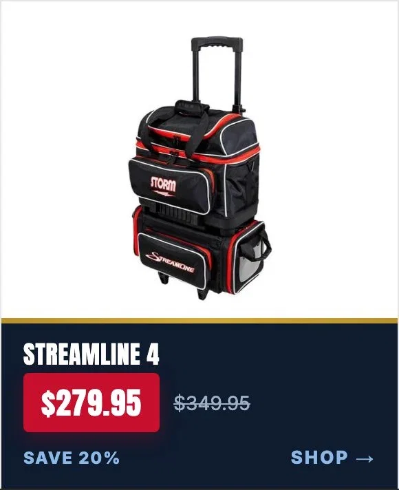 Storm Streamline 4 Ball Roller Hex Black Red bowling bag