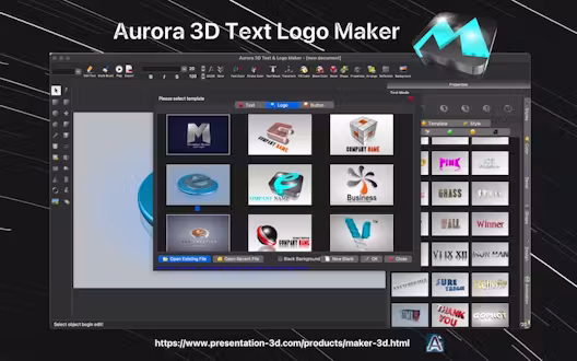 Aurora 3D Logo & Text Maker | Lifetime Access