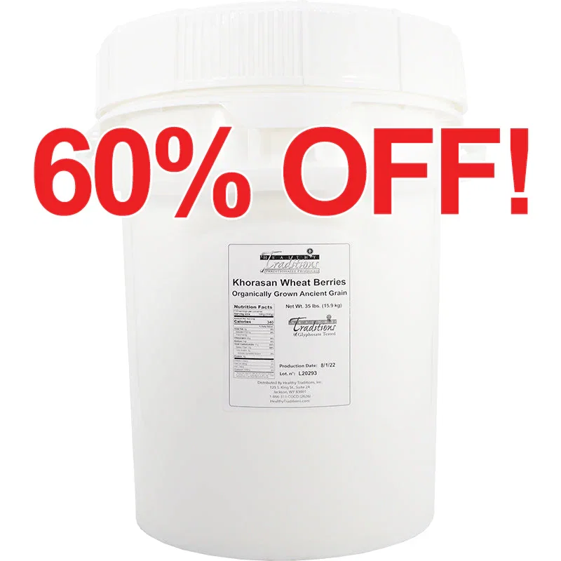 Image of Ancient Grain Khorasan Wheat Berries - 5 Gallon Life Latch® Screw Top Pail - 35 lb. (limit of 1)
