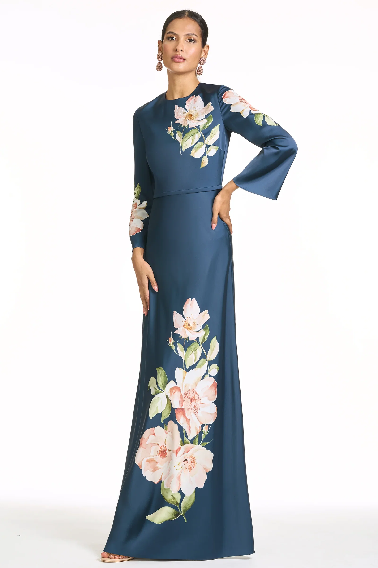 Image of EMBELLISHED ALEX GOWN - NIGHT BLOOMS