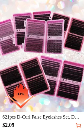 621pcs D-Curl False Eyelashes Set...
