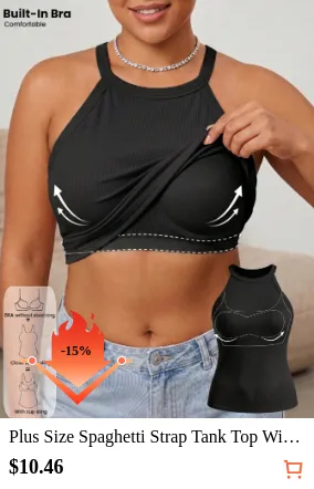 Plus Size Spaghetti Strap Tank Top...