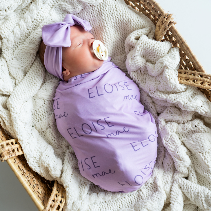shop personalized swaddle blankets