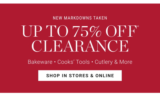 Up to 75% Off Clearance