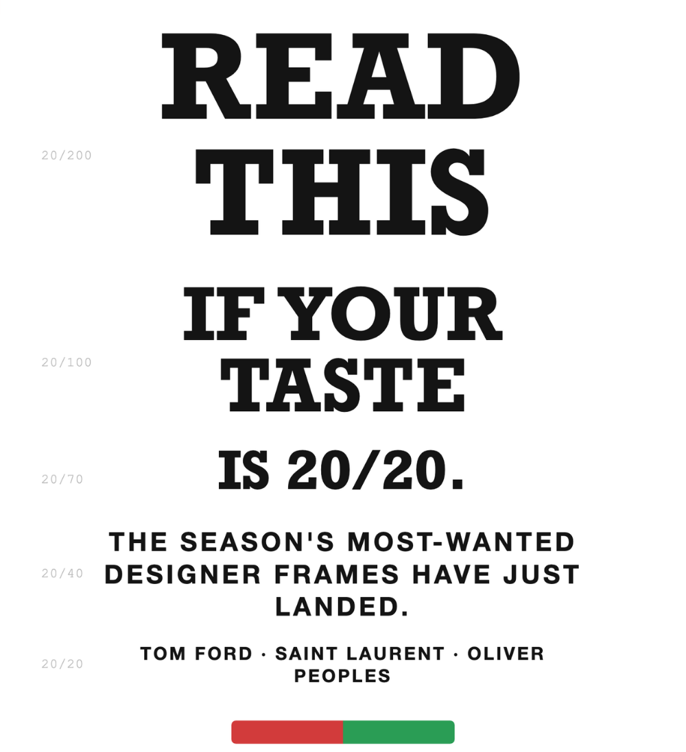 read this if your taste is 20/20