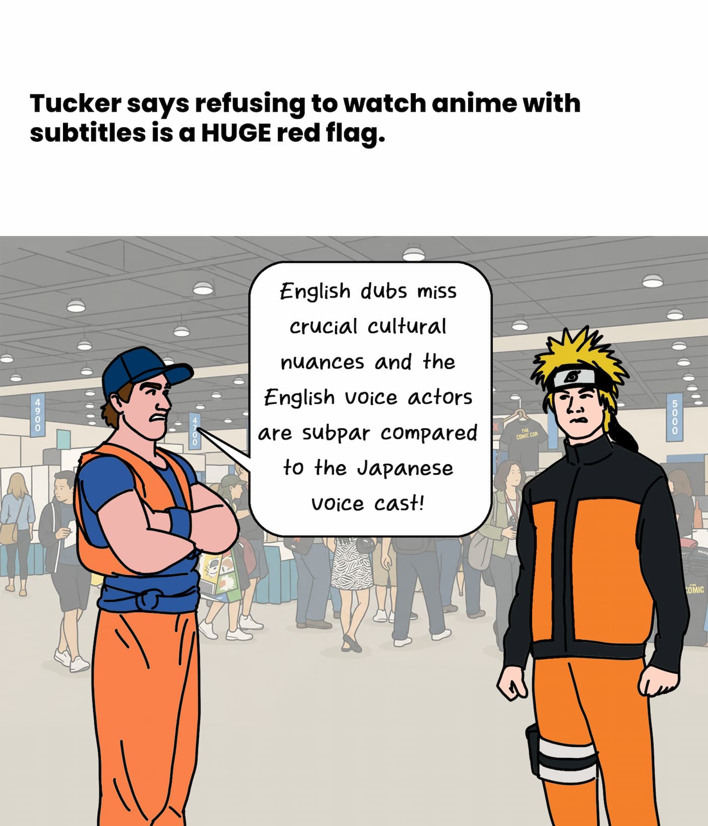 Tucker says Anime needs subtitles