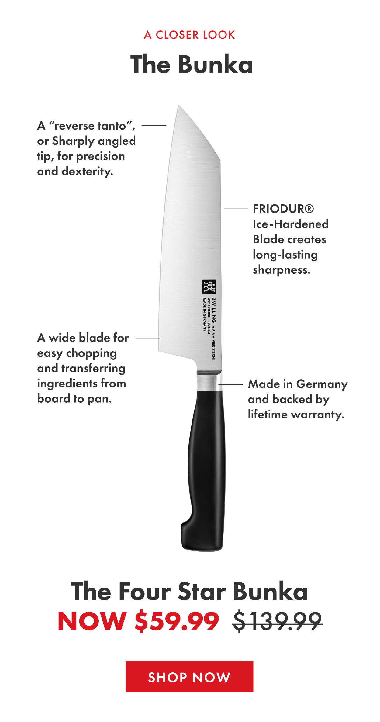 Made in Germany and backed by a lifetime warranty. Now only $59.99.