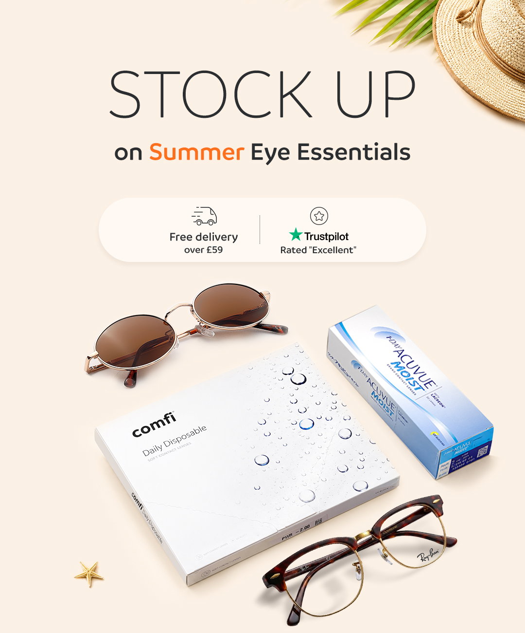 Stock up on Summer Eye Essentials| Free delivery over £59 | Trustpilot Rated ‘Excellent’