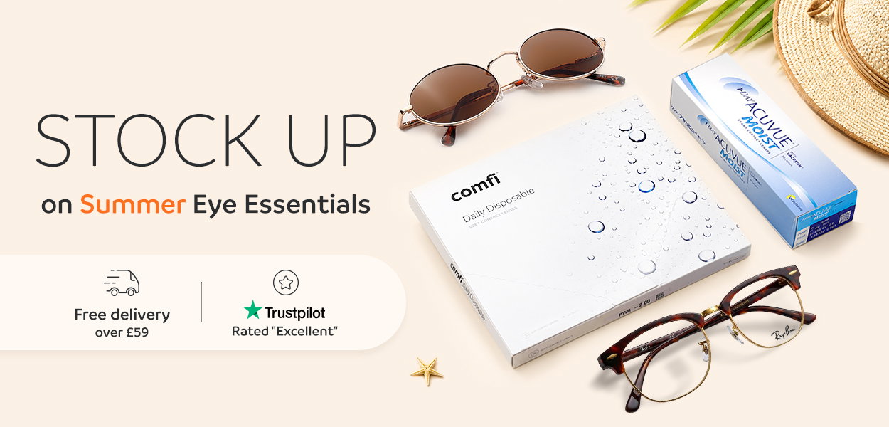 Stock up on Summer Eye Essentials| Free delivery over £59 | Trustpilot Rated ‘Excellent’
