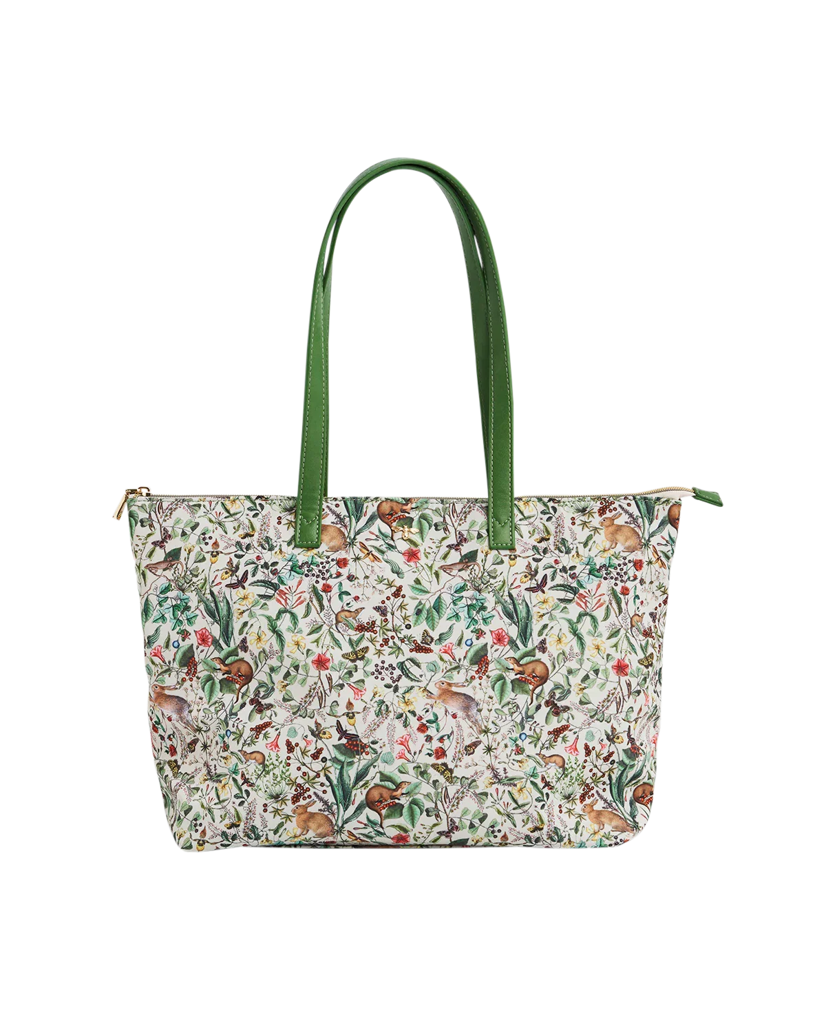 Image of Green Garden Floral Grab Tote