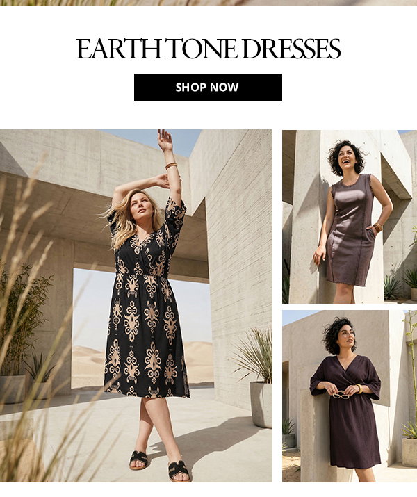 Earth Tone Dresses. Shop all now.