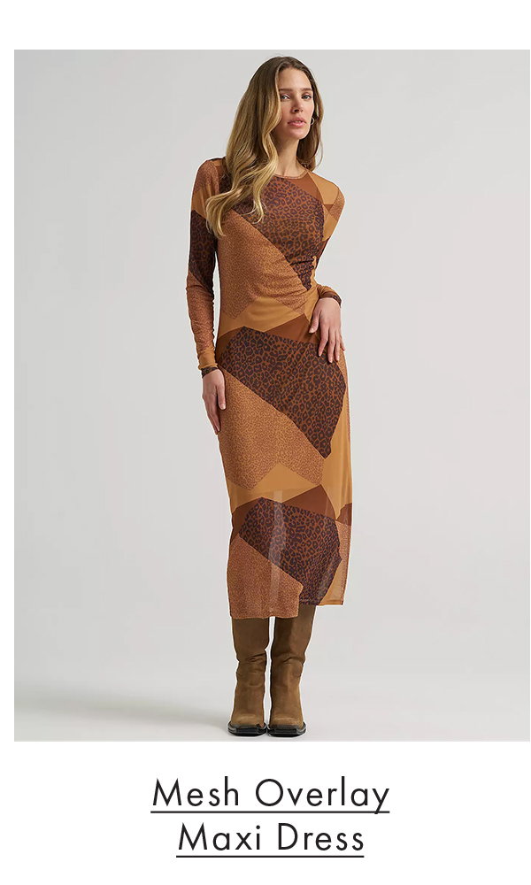 Mesh Overlay Maxi Dress