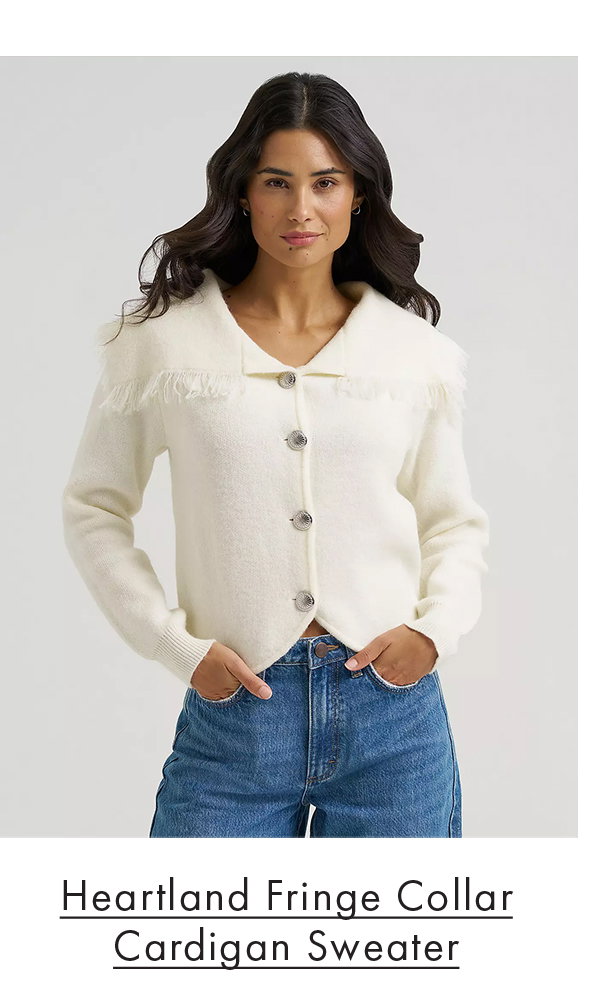 Heartland Fringe Collar Cardigan Sweater