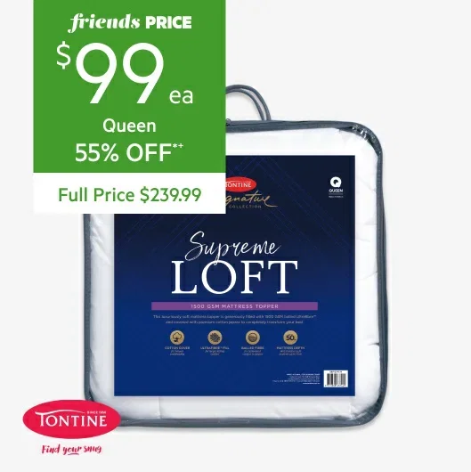 Tontine Signature Supreme Loft 1500gsm Mattress Topper