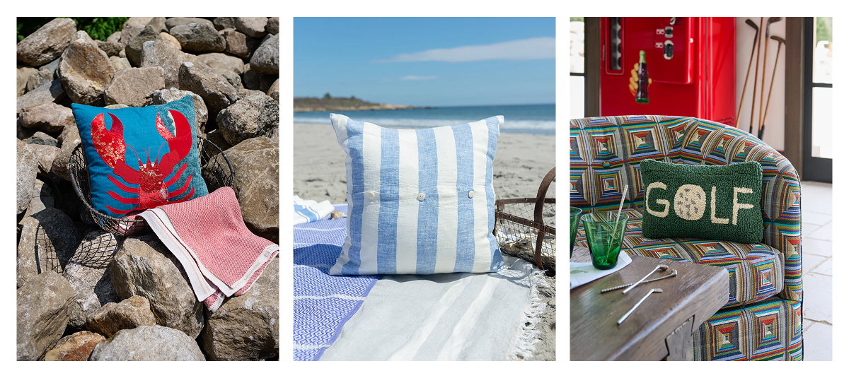 From coastal motifs to bold summer stripes, discover effortless updates for summer living. Shop Summer Pillows