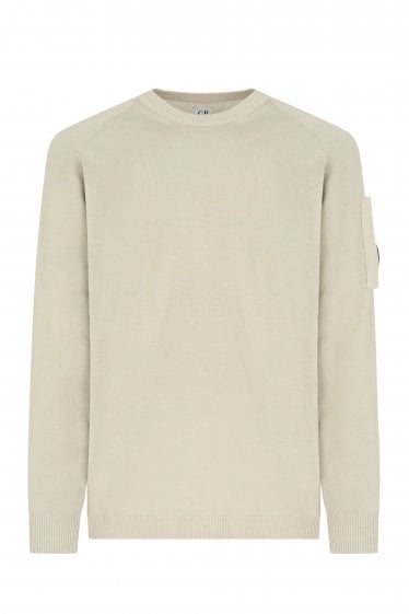 Cotton Crepe Sweater Beige