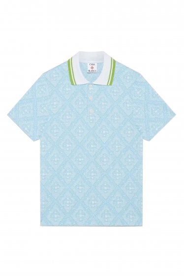 Jacquard Polo Shirt Blue