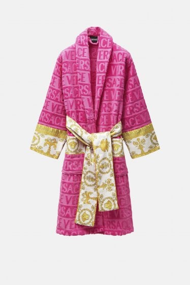 Versace Cotton Bathrobe Pink