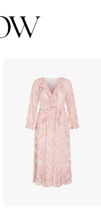 Shop the Glam Frill Print Maxi Dress