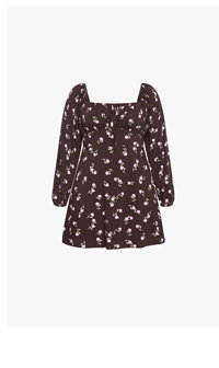 Shop the Aire Field Print Long Sleeve Mini Dress