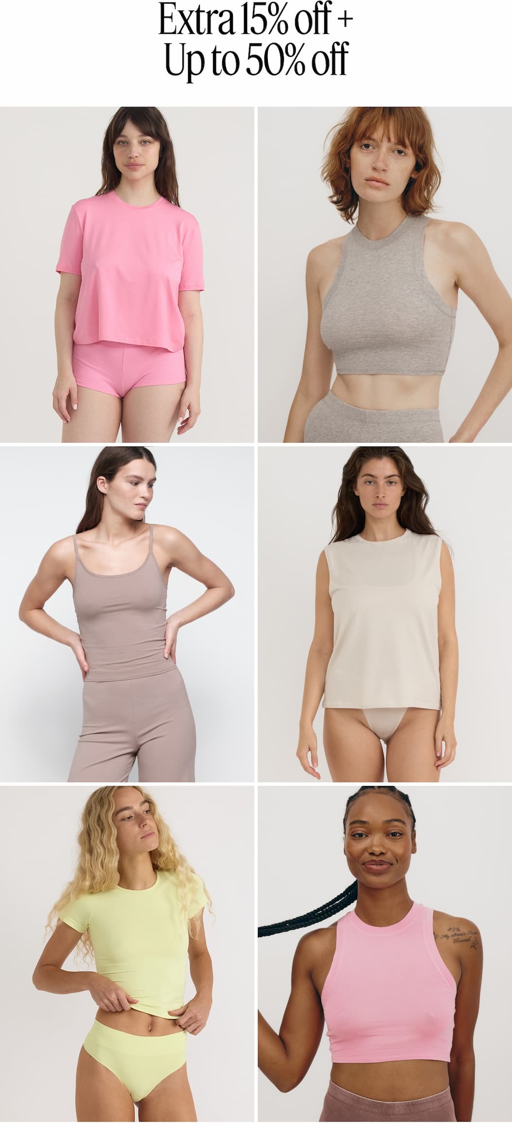 Extra 15% off + Up to 50% off