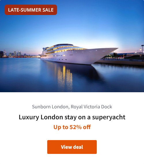 Luxury London stay on a superyacht