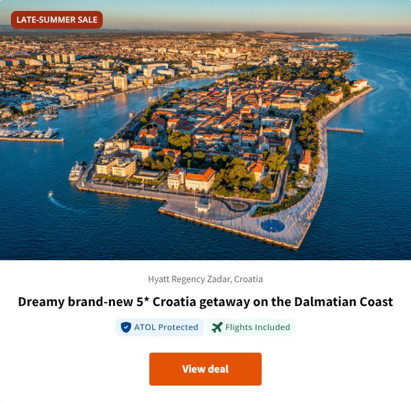 Dreamy brand-new 5* Croatia getaway on the Dalmatian Coast