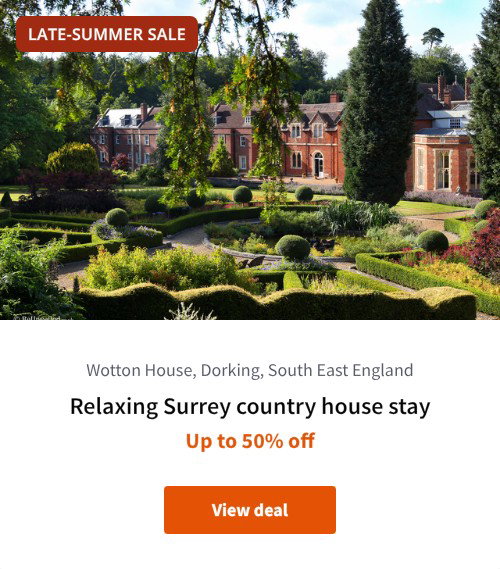 Relaxing Surrey country house stay