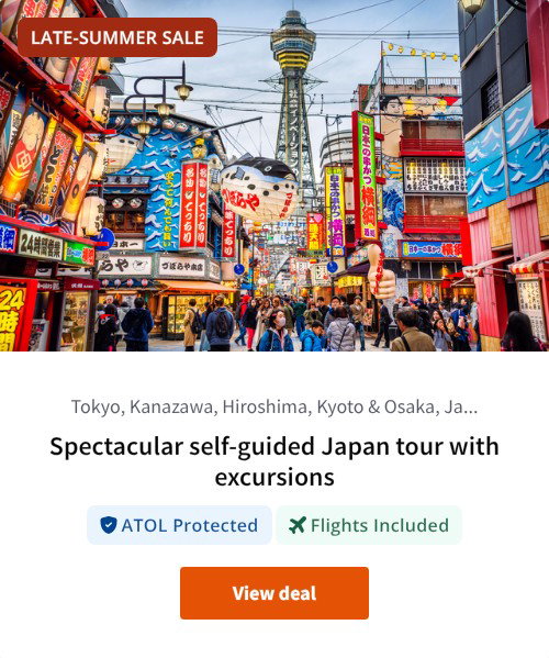Spectacular self-guided Japan tour with excursions