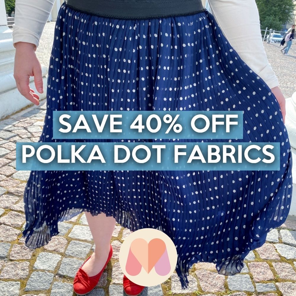 Save 40% off polka dot fabrics
