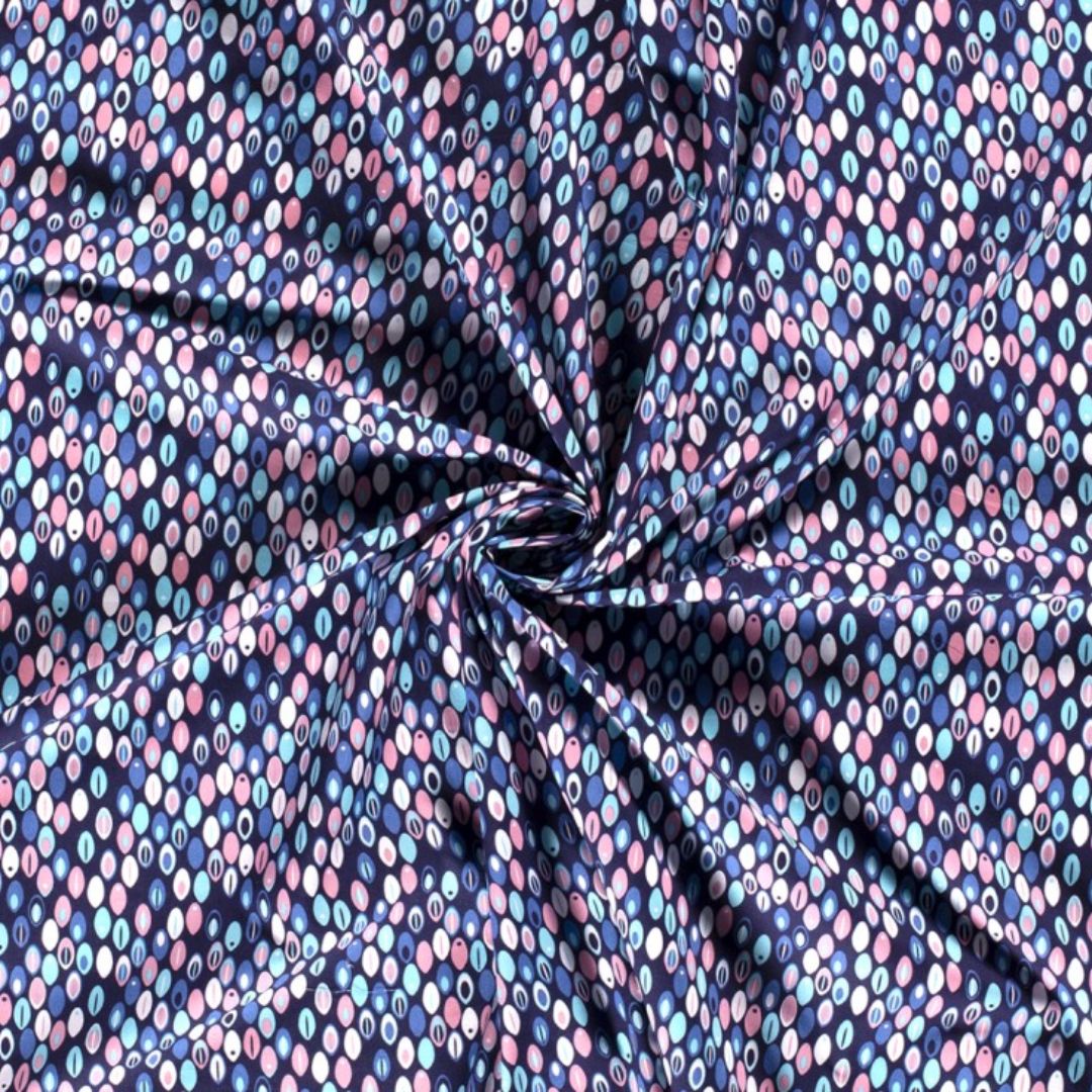 100% Cotton Poplin Fabric Navy