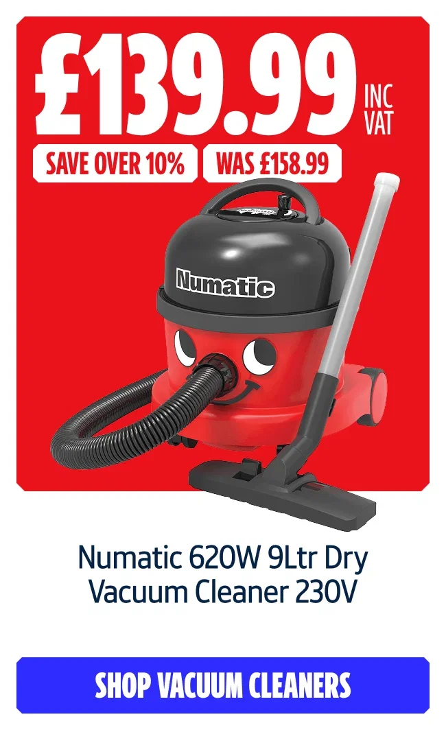 Save Over 10% on Numatic 620W 9Ltr Dry Vacuum Cleaner 230V. Now £139.99 inc VAT Was £158.99. Shop Vacuum Cleaners.
