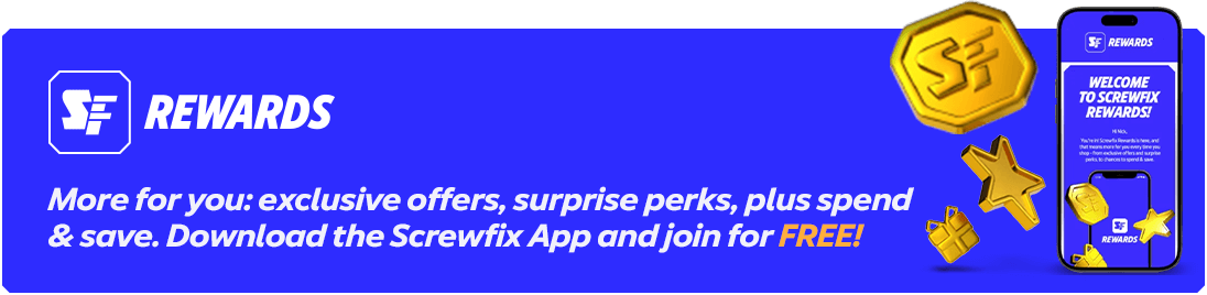 Screwfix Rewards is free to join - download the Screwfix app