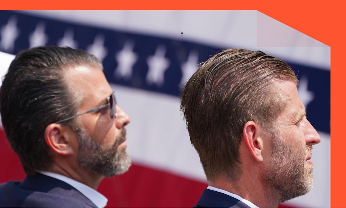 The Trump brothers staring off into the distance 