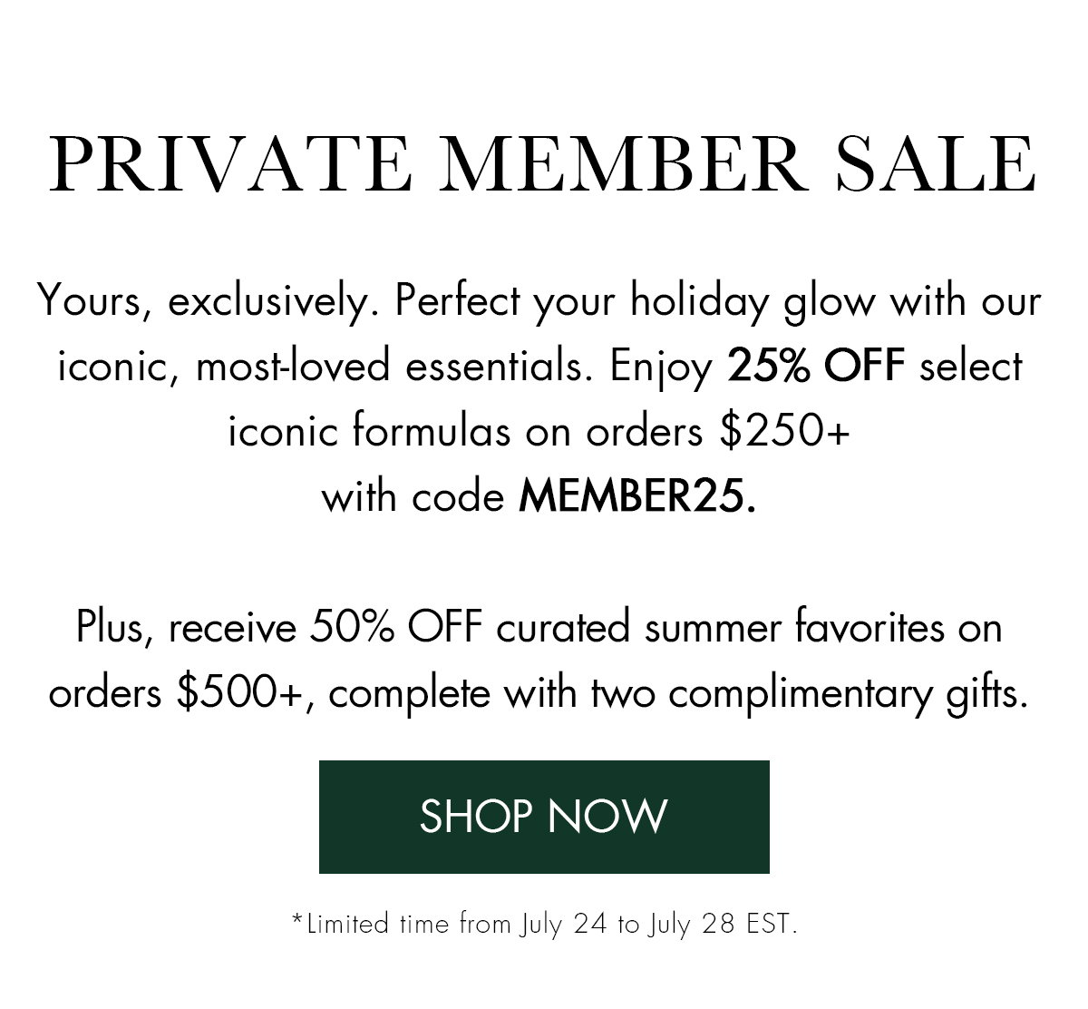 PRIVATE MEMBER SALE