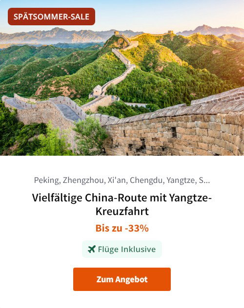 Vielfältige China-Route mit Yangtze-Kreuzfahrt