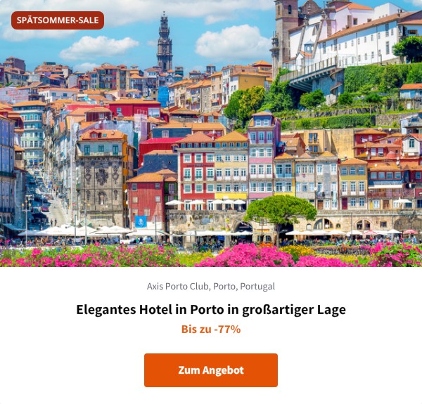 Elegantes Hotel in Porto in großartiger Lage